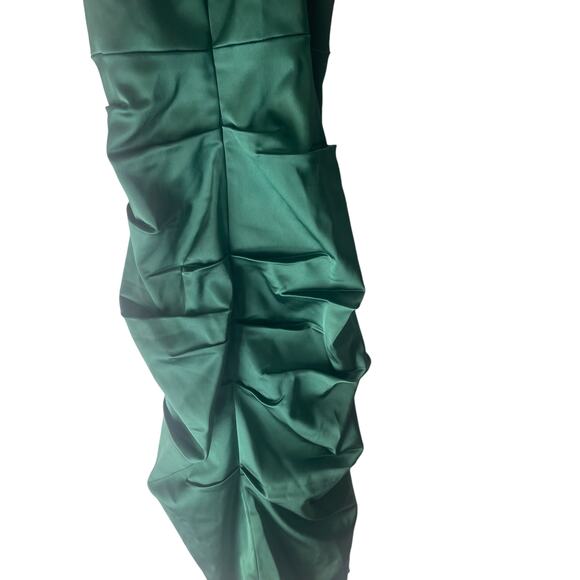 Cache Women's Size 2 XS Green Chain Neck Ruched Mermaid Formal Evening Dress - Picture 9 of 13